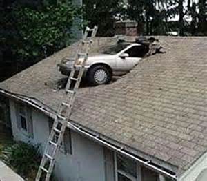 Car in roof
