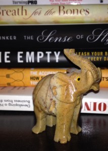 An unnecessary elephant, sitting on a shelf full of giants