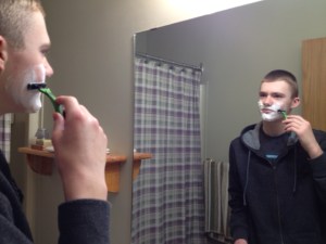 My Sons First Shave