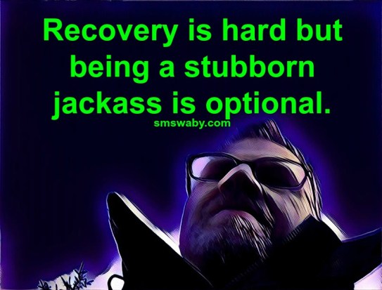 recovery-is-hard-but-being-a-stubborn-jackass-is-optional_poster